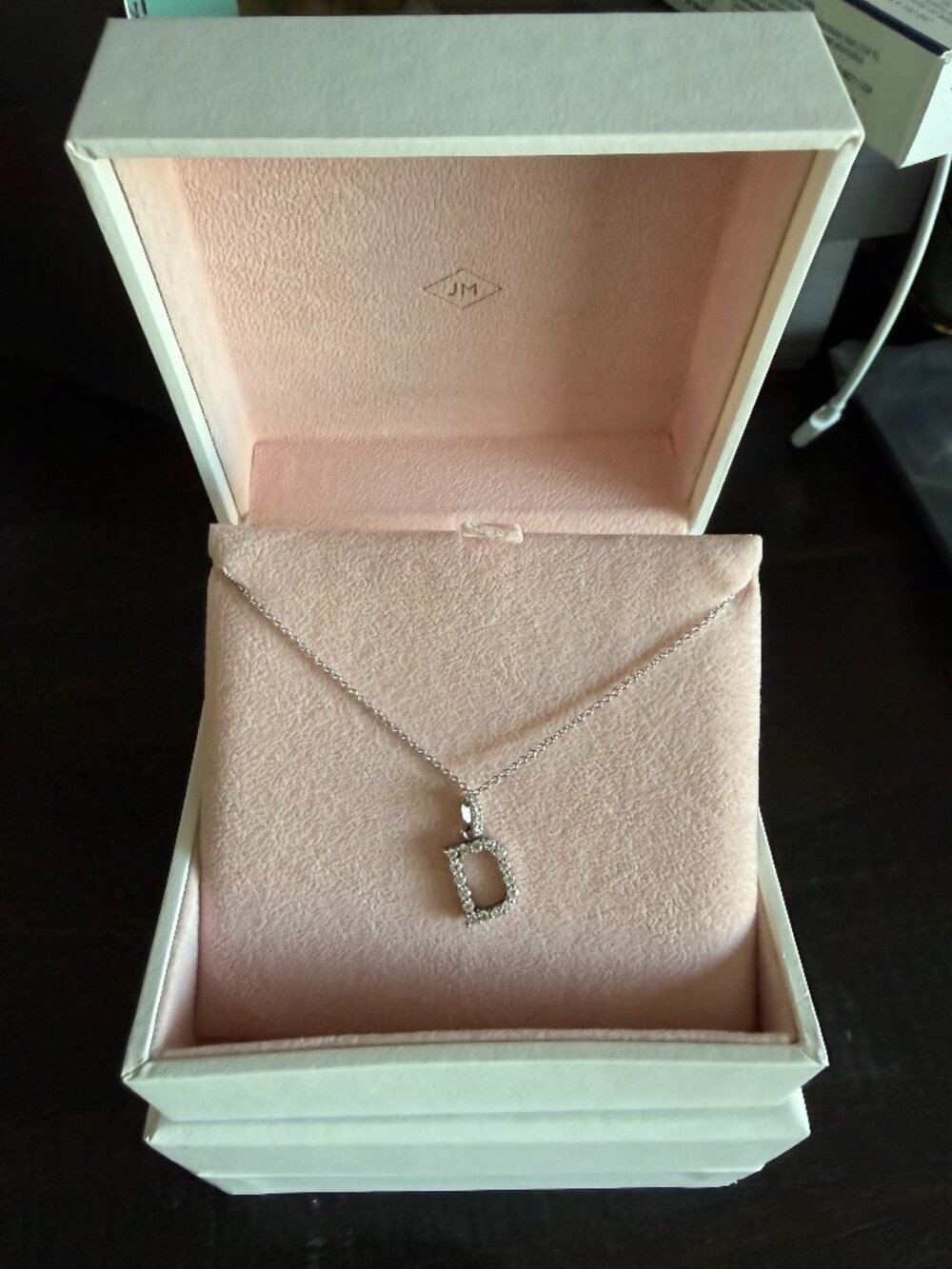 Jennifer Meyer Diamond Letter Necklace - White Gold - Letter D